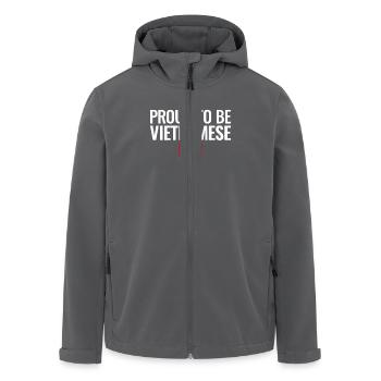 Proud To Be Vietnamese Vietnam Flagge - Recycelte Männer Softshell-Jacke von Stanley/Stella - Anthrazit - Vorne - AI Model Male 185 light (185cm)