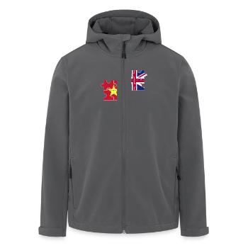 Vietnam UK Flagge Brite Vietnamese - Recycelte Männer Softshell-Jacke von Stanley/Stella - Anthrazit - Vorne - AI Model Male 185 light (185cm)