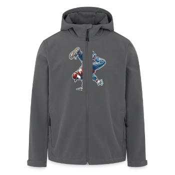 Breakdance - Recycelte Männer Softshell-Jacke von Stanley/Stella - Anthrazit - Vorne - AI Model Male 185 light (185cm)