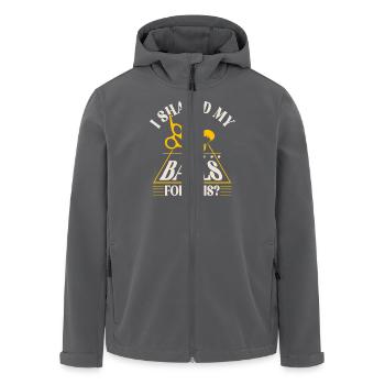 Rasierter Look Mit Humor für Männer - Recycelte Männer Softshell-Jacke von Stanley/Stella - Anthrazit - Vorne - AI Model Male 185 light (185cm)