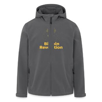 Bitcoin Revolution - Recycelte Männer Softshell-Jacke von Stanley/Stella - Anthrazit - Vorne - AI Model Male 185 light (185cm)