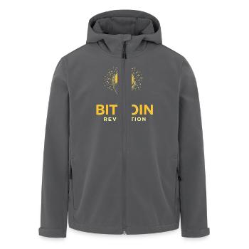 Bitcoin Revolution - Recycelte Männer Softshell-Jacke von Stanley/Stella - Anthrazit - Vorne - AI Model Male 185 light (185cm)