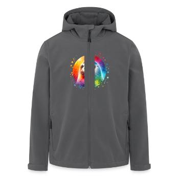 Robbe Seehund - Recycelte Männer Softshell-Jacke von Stanley/Stella - Anthrazit - Vorne - AI Model Male 185 light (185cm)