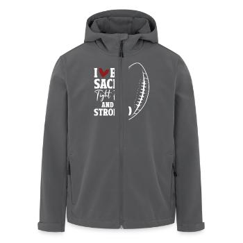 I Love Big Sacks Tight Ends And A Strong D - Recycelte Männer Softshell-Jacke von Stanley/Stella - Anthrazit - Vorne - AI Model Male 185 light (185cm)