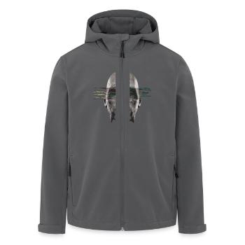 NIEDRIGER ENGEL - Recycelte Männer Softshell-Jacke von Stanley/Stella - Anthrazit - Vorne - AI Model Male 185 light (185cm)