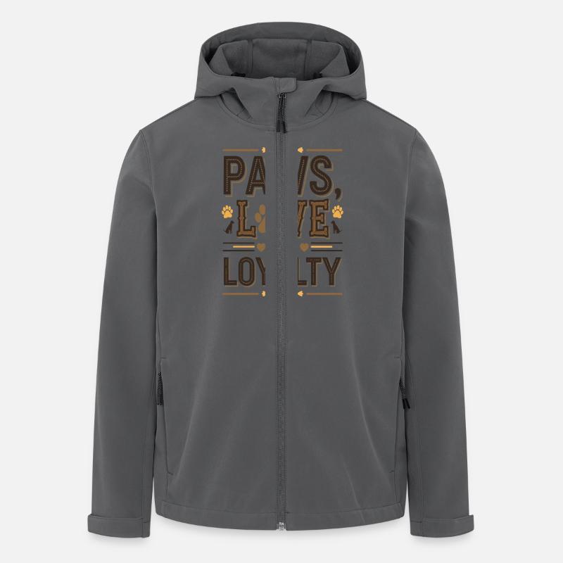 Amour et loyauté avec Little Paws - Veste softshell homme en polyester recyclé Stanley/Stella - charbon