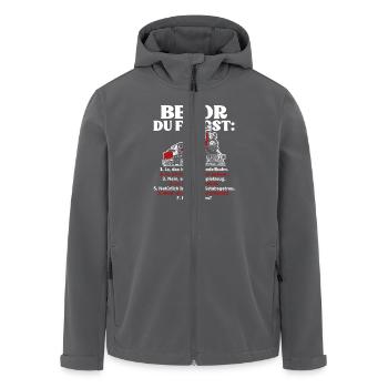 Bevor Du Fragst Modellbahn Zug Eisenbahn - Recycelte Männer Softshell-Jacke von Stanley/Stella - Anthrazit - Vorne - AI Model Male 185 light (185cm)