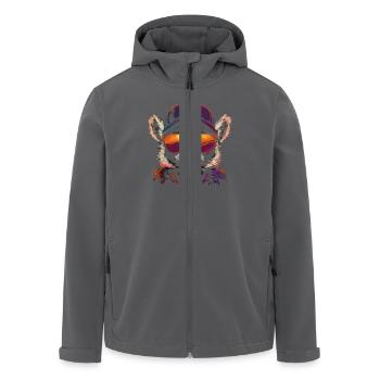 Stylischer Lemur Mit Sonnenbrille Und - Recycelte Männer Softshell-Jacke von Stanley/Stella - Anthrazit - Vorne - AI Model Male 185 light (185cm)