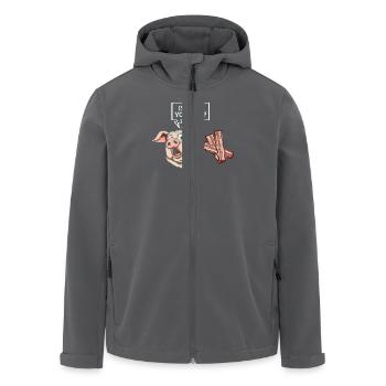 Ist Das Dein Bruder? Lustiges Schwein-Speck-Motiv - Recycelte Männer Softshell-Jacke von Stanley/Stella - Anthrazit - Vorne - AI Model Male 185 light (185cm)