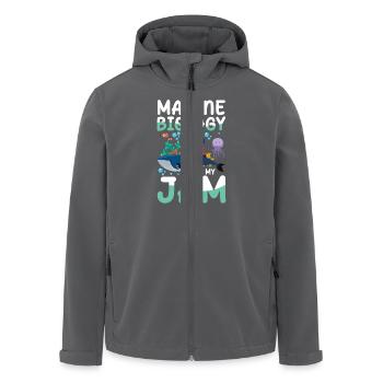 Marine Biology Is My Jam - Recycelte Männer Softshell-Jacke von Stanley/Stella - Anthrazit - Vorne - AI Model Male 185 light (185cm)