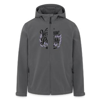 Vertraue dem Prozess für einen Optimisten - Recycelte Männer Softshell-Jacke von Stanley/Stella - Anthrazit - Vorne - AI Model Male 185 light (185cm)