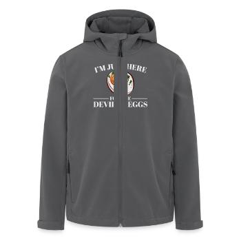 Ich Bin Nur Wegen Der Russischen Eier Hier - Recycelte Männer Softshell-Jacke von Stanley/Stella - Anthrazit - Vorne - AI Model Male 185 light (185cm)