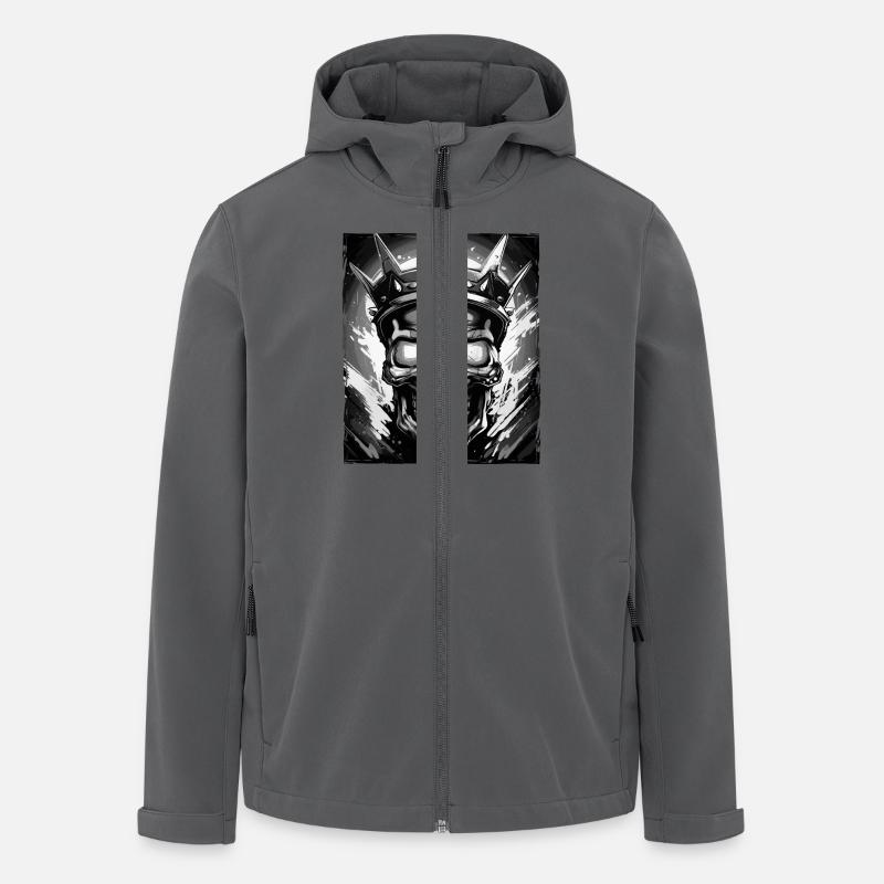 Crâne Roi Couronne - Veste softshell homme en polyester recyclé Stanley/Stella - charbon