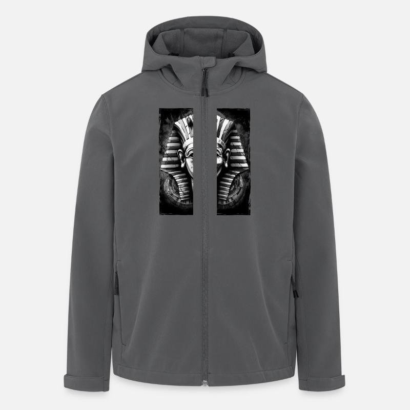 Pharao Porträt - Recycelte Männer Softshell-Jacke Discoverer von Stanley/Stella - Anthrazit