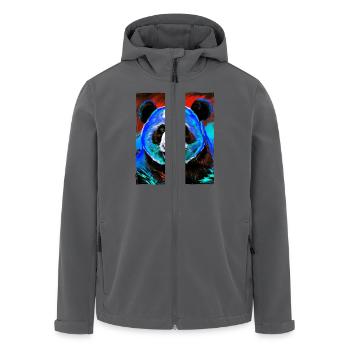 Panda Porträt - Recycelte Männer Softshell-Jacke von Stanley/Stella - Anthrazit - Vorne - AI Model Male 185 light (185cm)