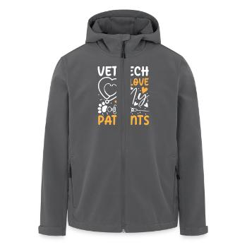 Vet Tech I Love My Patients - Recycelte Männer Softshell-Jacke von Stanley/Stella - Anthrazit - Vorne - AI Model Male 185 light (185cm)