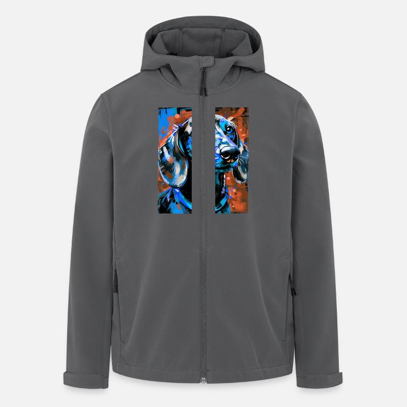 Teckel Chien Portrait Teckel - Veste softshell homme en polyester recyclé Stanley/Stella - charbon