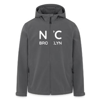 Brooklyn T-Shirt - Recycelte Männer Softshell-Jacke von Stanley/Stella - Anthrazit - Vorne - AI Model Male 185 light (185cm)