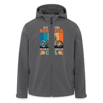 Opi BIN KEIN RENTNER BIN PROFESSIONELLER - Recycelte Männer Softshell-Jacke von Stanley/Stella - Anthrazit - Vorne - AI Model Male 185 light (185cm)