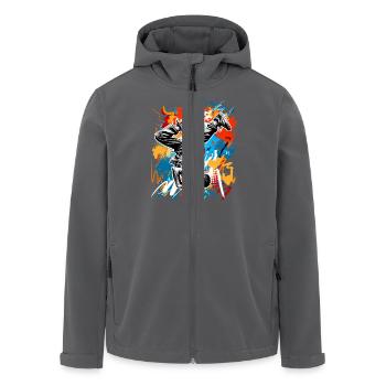 Breakdance - Recycelte Männer Softshell-Jacke von Stanley/Stella - Anthrazit - Vorne - AI Model Male 185 light (185cm)