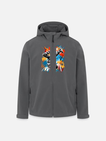 Breakdance - Recycelte Männer Softshell-Jacke von Stanley/Stella - Anthrazit