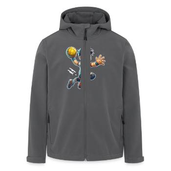 Handball Handballer - Recycelte Männer Softshell-Jacke von Stanley/Stella - Anthrazit - Vorne - AI Model Male 185 light (185cm)