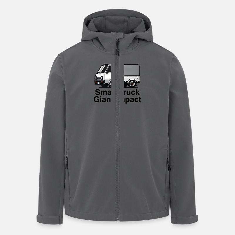 Small Truck Giant Impact Compact Kei Automotive - Recycelte Männer Softshell-Jacke von Stanley/Stella - Anthrazit