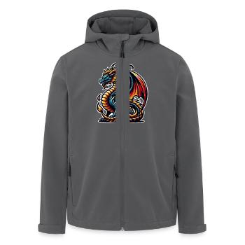 Drache - Recycelte Männer Softshell-Jacke von Stanley/Stella - Anthrazit - Vorne - AI Model Male 185 light (185cm)