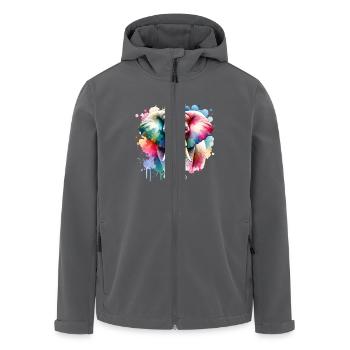 Elefant - Recycelte Männer Softshell-Jacke von Stanley/Stella - Anthrazit - Vorne - AI Model Male 185 light (185cm)