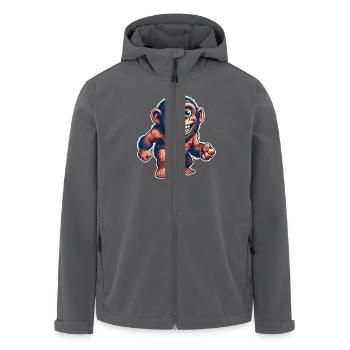 Neandertaler - Recycelte Männer Softshell-Jacke von Stanley/Stella - Anthrazit - Vorne - AI Model Male 185 light (185cm)