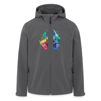 Tauchen Taucher - Recycelte Männer Softshell-Jacke von Stanley/Stella - Anthrazit - Vorne - AI Model Male 185 light (185cm)