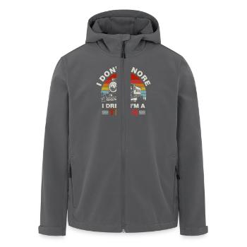 Ich Schnarche Nicht, Ich Träume Ein Zug Zu Sein - Recycelte Männer Softshell-Jacke von Stanley/Stella - Anthrazit - Vorne - AI Model Male 185 light (185cm)