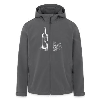 Weinglas Trauben Wein - Recycelte Männer Softshell-Jacke von Stanley/Stella - Anthrazit - Vorne - AI Model Male 185 light (185cm)