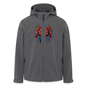 Löwe Porträt - Recycelte Männer Softshell-Jacke von Stanley/Stella - Anthrazit - Vorne - AI Model Male 185 light (185cm)