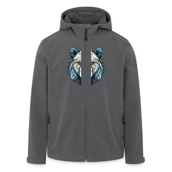 Eisbär Porträt Polar bär - Recycelte Männer Softshell-Jacke von Stanley/Stella - Anthrazit - Vorne - AI Model Male 185 light (185cm)