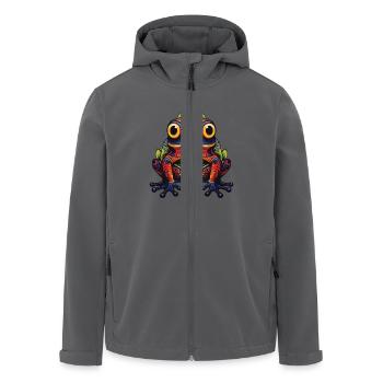Frosch Porträt - Recycelte Männer Softshell-Jacke von Stanley/Stella - Anthrazit - Vorne - AI Model Male 185 light (185cm)