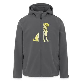 Silhouette de chien dalmatien - Veste softshell homme en polyester recyclé Stanley/Stella - charbon - Devant - AI Model Male 185 light (185cm)