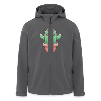 Cactus thorny desert cactus prickly cacti - Men’s Recycled Softshell Jacket by Stanley/Stella - anthracite - Front - AI Model Male 185 light (185cm)