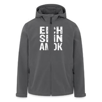 Eich Sinn Amok - Recycelte Männer Softshell-Jacke von Stanley/Stella - Anthrazit - Vorne - AI Model Male 185 light (185cm)