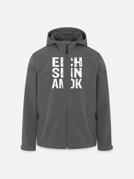 Eich Sinn Amok - Recycelte Männer Softshell-Jacke von Stanley/Stella - Anthrazit