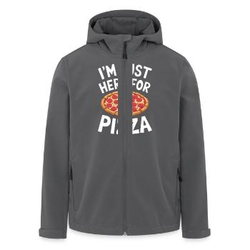 Pizza Spruch Witz Pizzeria Lustiges Pizza Geschenk - Recycelte Männer Softshell-Jacke von Stanley/Stella - Anthrazit - Vorne - AI Model Male 185 light (185cm)