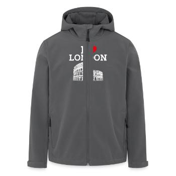 I Love London Colosseum Cool Great Britain Heart - Recycelte Männer Softshell-Jacke von Stanley/Stella - Anthrazit - Vorne - AI Model Male 185 light (185cm)