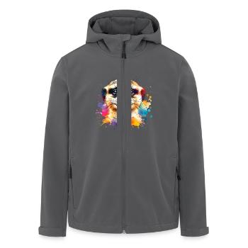 Erdmännchen - Recycelte Männer Softshell-Jacke von Stanley/Stella - Anthrazit - Vorne - AI Model Male 185 light (185cm)