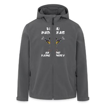 Kölner Karneval HELAU MADAFAKAS Lustiges Enten - Recycelte Männer Softshell-Jacke von Stanley/Stella - Anthrazit - Vorne - AI Model Male 185 light (185cm)