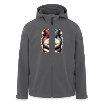 Hamster - Recycelte Männer Softshell-Jacke von Stanley/Stella - Anthrazit - Vorne - AI Model Male 185 light (185cm)