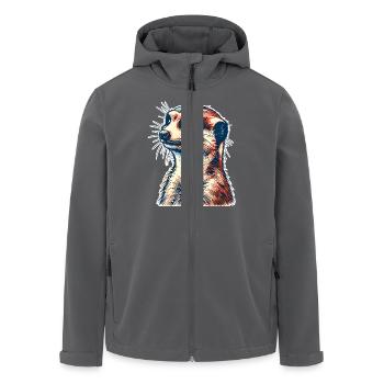 Erdmännchen - Recycelte Männer Softshell-Jacke von Stanley/Stella - Anthrazit - Vorne - AI Model Male 185 light (185cm)