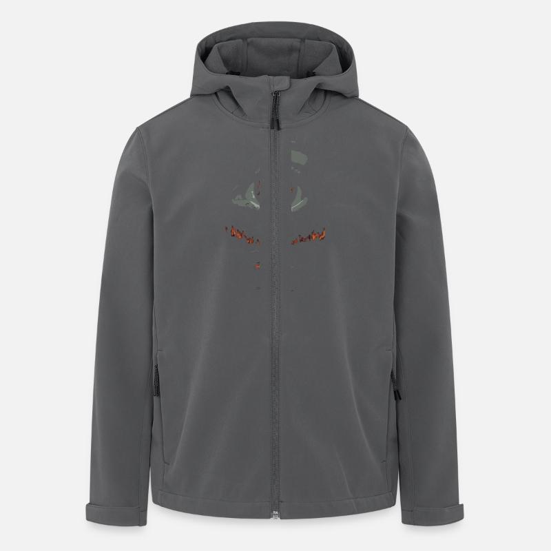 LARMES À CHAUD - Veste softshell homme en polyester recyclé Stanley/Stella - charbon