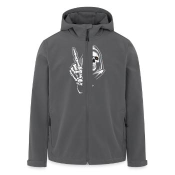 SCHÄDEL - Recycelte Männer Softshell-Jacke von Stanley/Stella - Anthrazit - Vorne - AI Model Male 185 light (185cm)