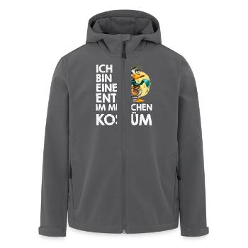 Karneval Kostüm BIN EINE ENTE IM MENSCHEN KOSTÜM - Recycelte Männer Softshell-Jacke von Stanley/Stella - Anthrazit - Vorne - AI Model Male 185 light (185cm)
