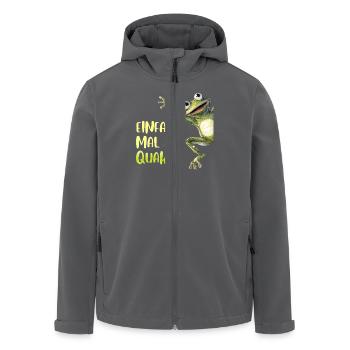 Froschkostüm EINFACH MAL QUACKEN Lustiges Frosch - Recycelte Männer Softshell-Jacke von Stanley/Stella - Anthrazit - Vorne - AI Model Male 185 light (185cm)